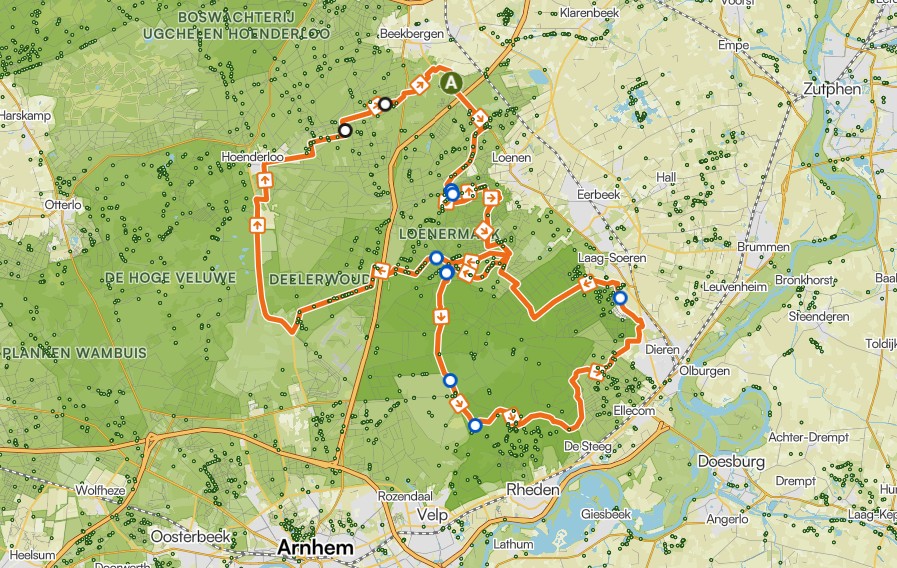 Gravel Hotspots NL Route Veluwezoom Deelerwoud Loenermark